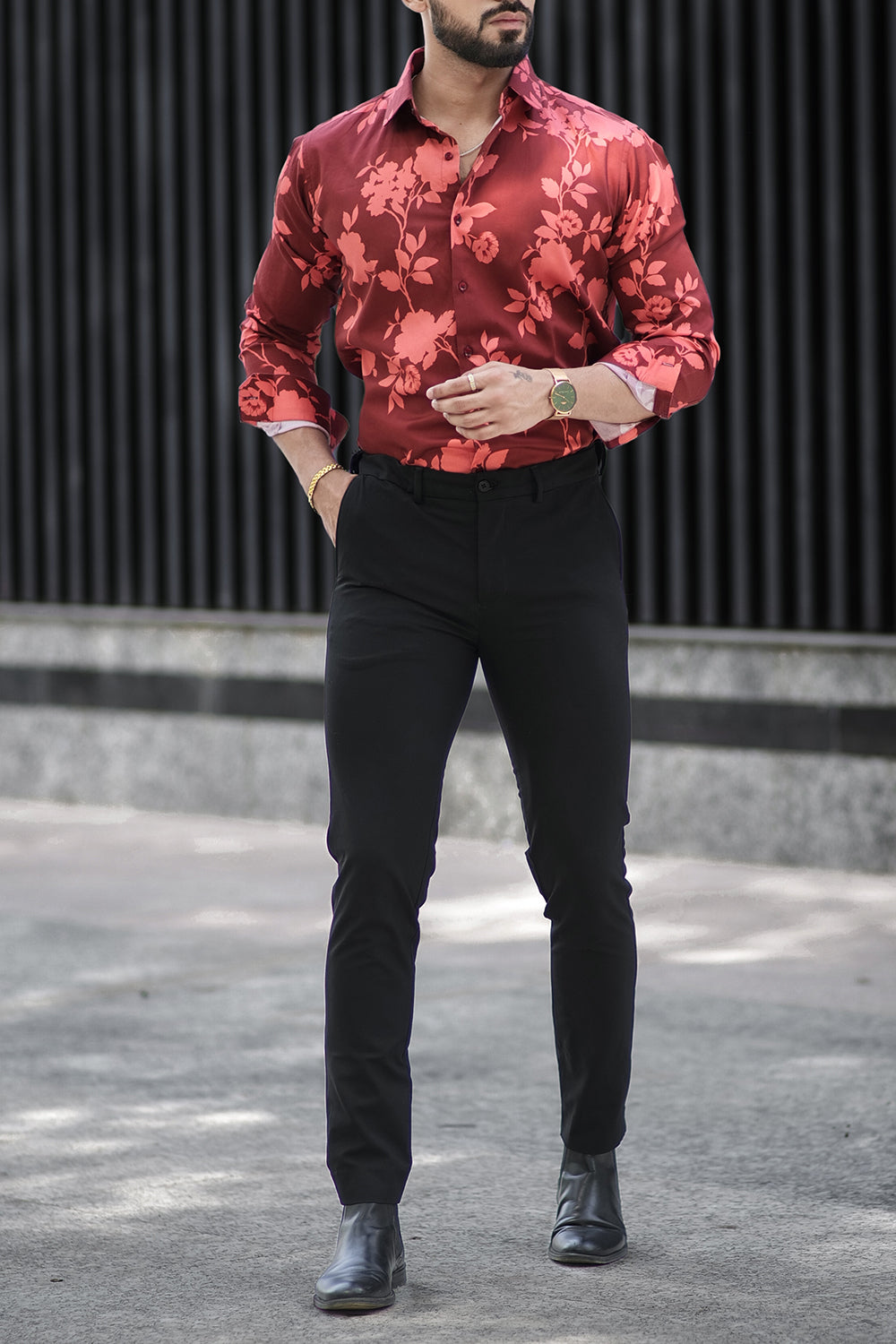 Hibiscus Hues Printed Shirt