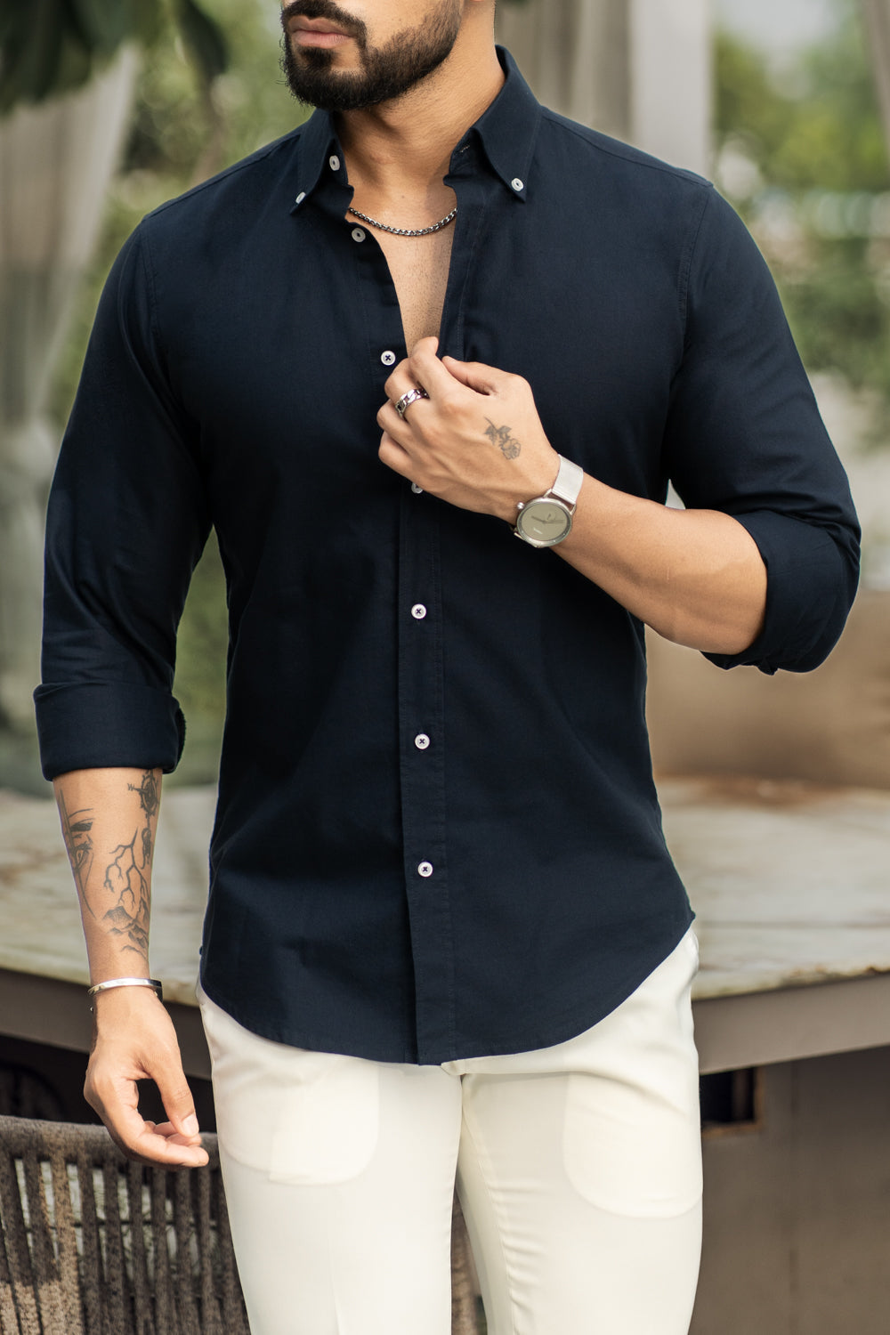 Navy Buttondown Oxford Shirt