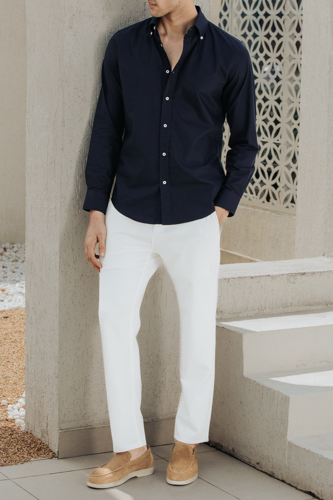 Navy Buttondown Oxford Shirt