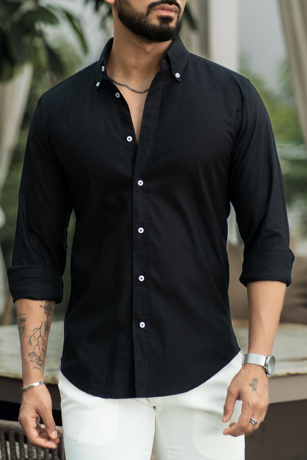 Black Buttondown Oxford Shirt