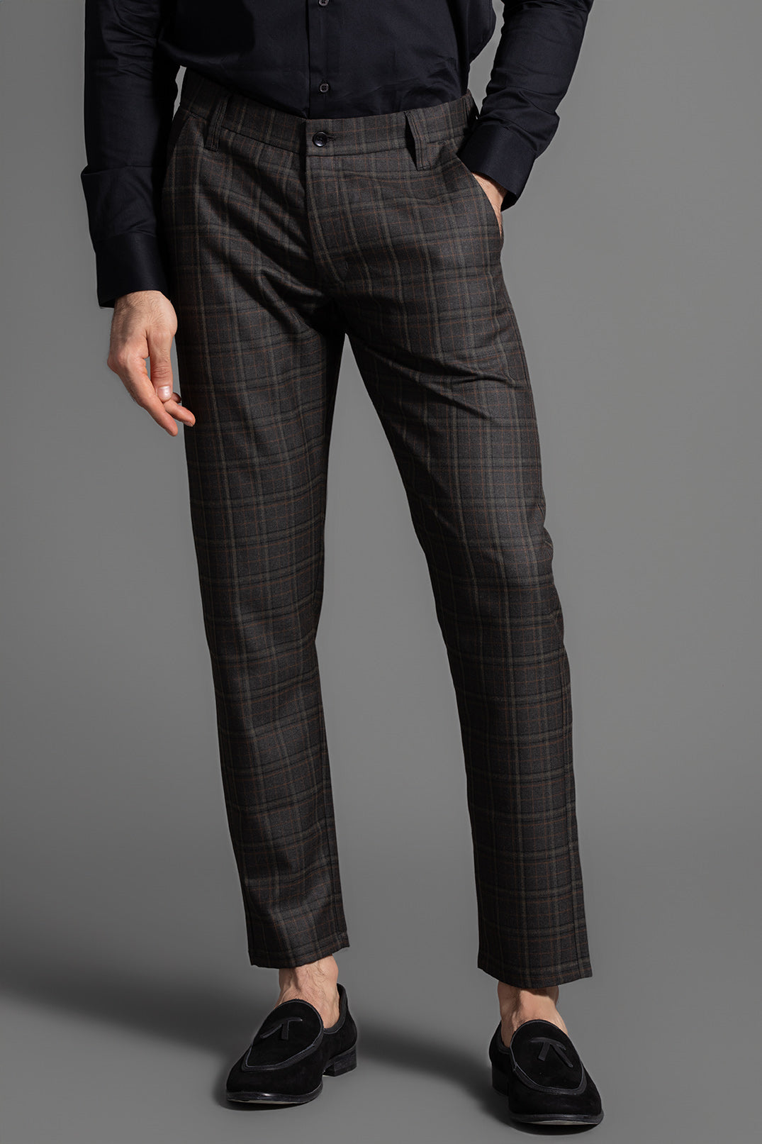 BROWN CHECKERED TROUSERS - LIMITED EDITION