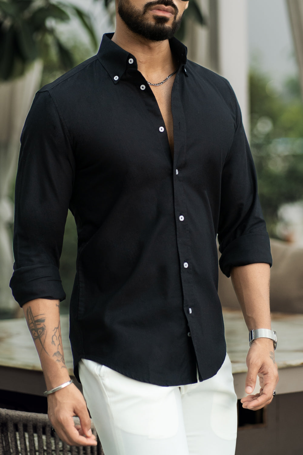 Black Buttondown Oxford Shirt