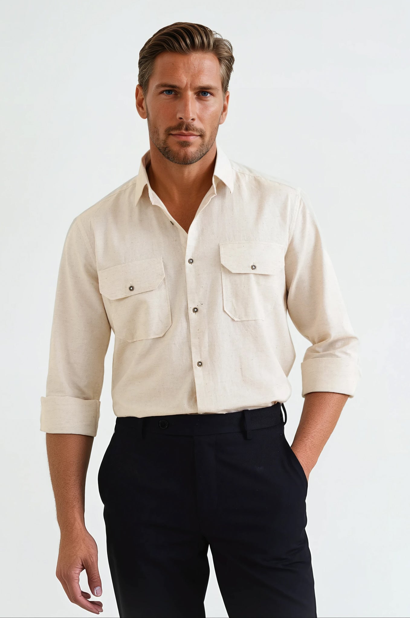 Heritage Beige Linen Shirt